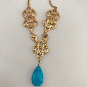 ALEXIS BITTAR GOLD TONE CHAIN SWAROVSKI CRYSTALS